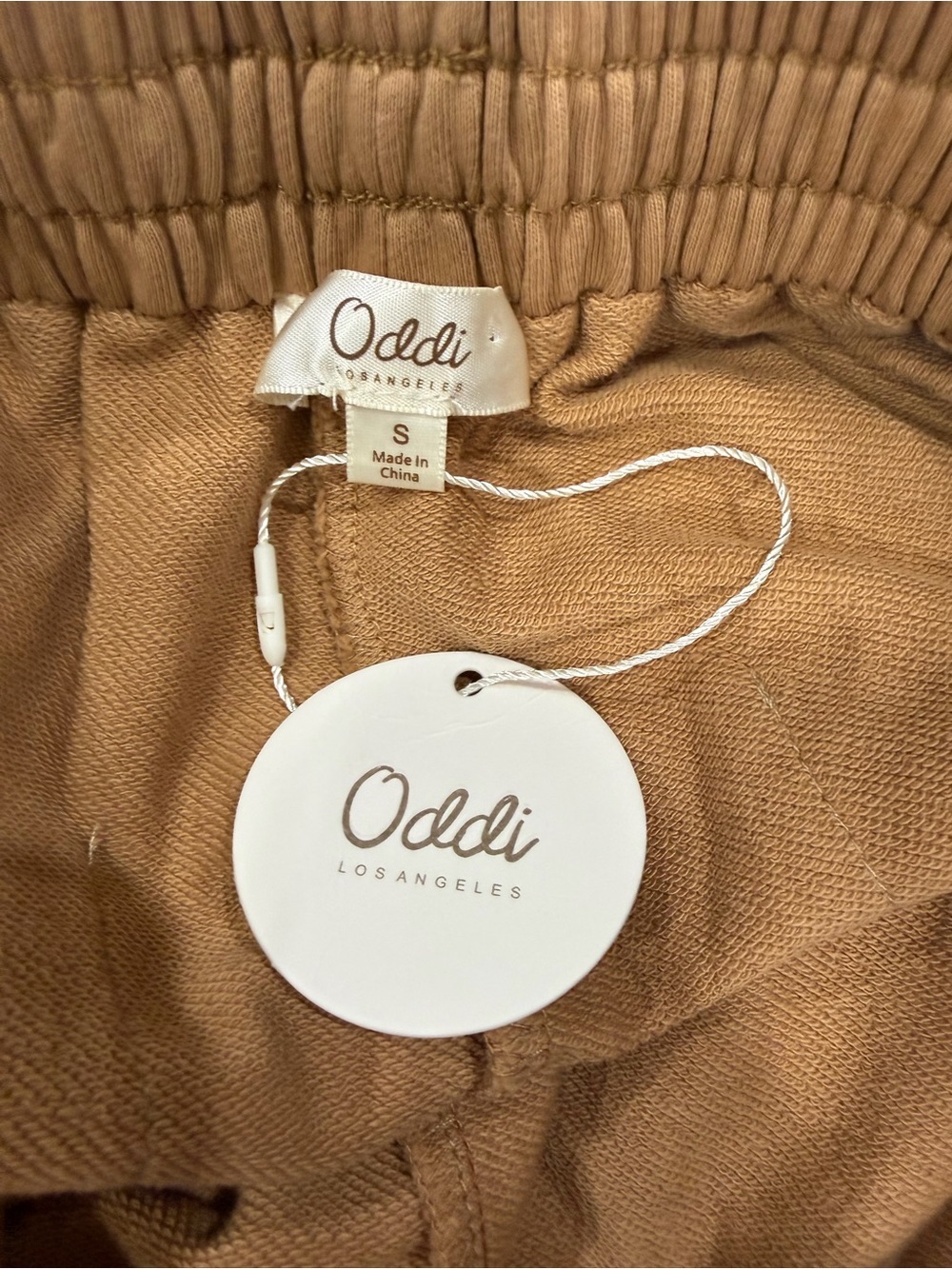 Casual Wide-Leg Patchwork Lounge Pants in Camel - Picture 11 of 12